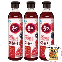 홍초 복분자 900mlx3개 + 하리보 골드베렌 10.8g 증정 흑초 식초 미초 감식초 탄산수 쁘띠첼, 홍초 복분자 900mlx3개 + 하리보 10.8g 증정, 3개