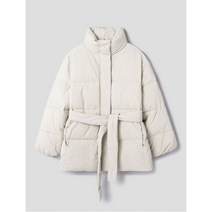 여성 벨티드 패딩 점퍼 아이보리 (322Y38LY50)