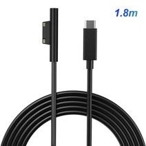 서피스독 65w pd type-c 충전기 공급 전원 어댑터 15v 12v 2.58a for microsoft surface pro 345go 2017 1631 1724 태블릿, 1.8m