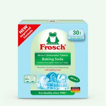 [프로쉬 공식몰] 독일 올인원 식기세척기세제 베이킹소다 30개입, 식기세척기세제:그린레몬 30개입