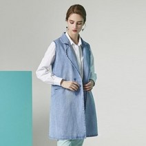 WOW374 SHOP 활용도 높은 간절기 여성 데님 롱 베스트