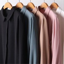 시드마켓 베이직 카라 쉬폰 블라우스 208I170S 빅사이즈 여성