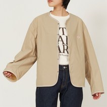 단톤 DANTON COLLARLESS JACKET DT-A0279NTU 2COLOR 여성 칼라리스 브이넥 나일론