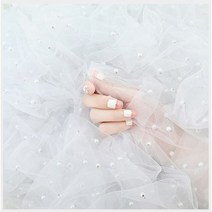 INS 사진 배경 헝겊 진주 거즈 스튜디오 소품 액세서리 화장품 네일 오일 전화 케이스에 대한 장식, 0.75x1.0m, 하얀
