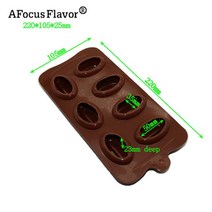 초콜릿 1 Pc 7 구멍 실리콘 곰 팡이 쿠키 커터 주방 오븐 구운 커피 콩 케이크 장식 도구 금형 드, [01] Random