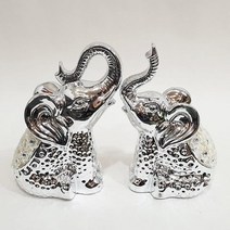 보석 등자 코끼리 장식소품 1041-1 실버 코끼리
