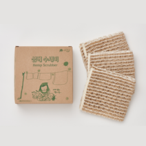 친환경 천연 삼베 수세미 3개 1세트, 1개