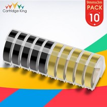 10PK Dymo 3D 엠보싱 테이프 Dymo 9mm 라벨 테이프 Motex 프린터와 호환 가능 Dymo 12965 E101 1540 1610 1, 10 10PK Mixed Set 7