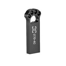 에스티원테크 ST70 USB 메모리 메탈재질 귀여운 고양이발바닥, 4GB, 다크그레이