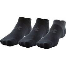 Under Armour 유니 성인용 Armourdry Run Lite 노쇼 탭 양말 3쌍, Medium, Versa Blue Assorted