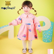 몰리멜리 여아용 뉴 귀욤 뿜이 카라원피스