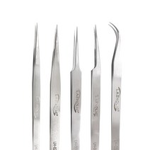 래쉬홀릭프로 속눈썹연장 핀셋 실버유광 핀셋 5종(LH-01 LH-02 LH-03 LH-04 LH-05), 1개