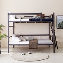 플라망 업다운 높이조절 철제 벙커 이층침대 퀸 Q 사다리, 화이트Q_사다리_KME904W0C