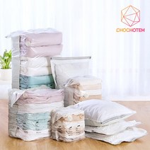 초초템 스마트 8초 청소기필요없는이불압축팩 캠핑용 진공 이불압축기 중형 여행용 의류 캐리어 겨울옷보관 코트 패딩 롤업팩 배게 맨손, B-2(3D대형)