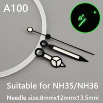 벽시계수리 NH35 손 시계 액세서리 포인터 NH36 녹색 슈퍼 발광 운동에 적합