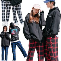 싹쓰리마켓 피치기모 체크바지 커플용 외출복 잠옷바지 홈웨어 데일리룩