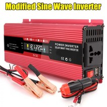 인버트 시거잭인버터 차량용인버터 인버터 000W/4000W/3000W 수정 사인파 12V 24V ~ 220V 전압 변환기 충전기 어댑터 휴대용 자동차 태양광 인버터 차량용, 5000W, 110V Us Plug