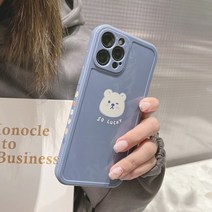 소소 럭키 캐릭터 케이스 제작 커스텀 투명 가죽, 아이폰X(XS호환)