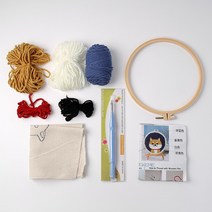 펀칭자수패키지 DIY 취미 펀치니들 자수 키트 시바견, 상세 참조, 상세 참조