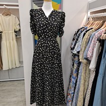 오조크 퍼프잔꽃프린트원피스FORMCOA542P-BK