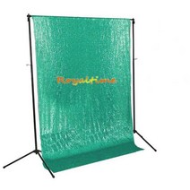 4FTx10FT 실버 스팽글 배경 반짝이 커튼 웨딩 사진 부스 크리스마스 장식, 5x7ft-150X210CM, Mint Green