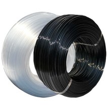 고강도 플라스틱 코팅 와이어 원예 강선 끈 줄 농업용, 투명 3.5x750m