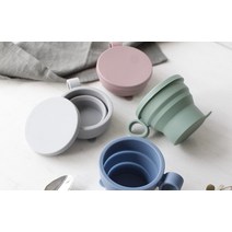 [카라멜샵] 파스텔 실리콘 자바라컵(4color) 실리콘머그, 그레이