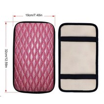 자동차콘솔 박스 팔걸이 PU 가죽 자동차 패드 커버 두꺼운 자동 패드 차량 SUV 차량용 매트, 5.핑크