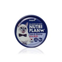 뉴트리플랜 고양이 간식캔, 참치 + 통새우 혼합맛, 160g, 3개