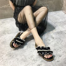 Makone 진주 보석 샌들 여름 새로운