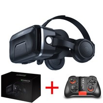 새로운 VR Shinecon 6.0 헤드셋 업그레이드 버전 가상 현실 안경 3D 헬멧 게임 상자, 한개옵션1, 02 Bundle 4