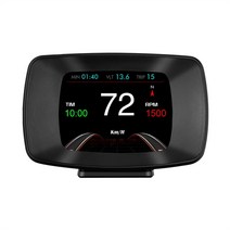 OBD2 + GPS 헤드 업 디스플레이 자동차 속도계 오일 압력 수온 터보 프레스 디지털 온보드 컴퓨터, 01 Style A OBD2-GPS
