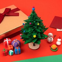 장식소품 크리스마스 부직포 트리만들기 키트, 단품