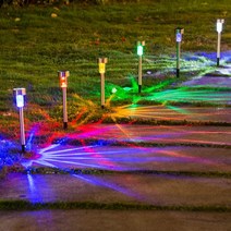 태양광 야외 방수 LED 조명 12 팩 정원 조경 및 산책로 스테인레스 스틸 소재, 03 Multicolour_04 6pcs