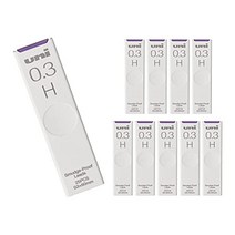 MITSUBISHI Pencil 미쓰비시 연필 샤프 펜슬 Core uni Uni 0.3 H 10 Pieces Hako ULS0325H, 1개, 1cm