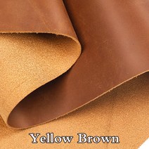 가죽 핸드프레스 각인기 가죽공예 도장 다이어리 1.5mm 크레이지 호스 가죽 소재 DIY 핸드 레더 크래프트, 02 Yellow Brown_01 10x20cm
