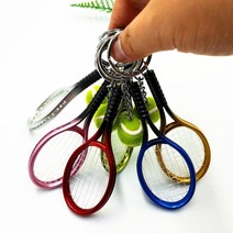테니스볼머신 테니스 연습기 리턴볼스포츠 라켓 키 체인 시뮬레이션 미니 라켓 볼 키 체인 가방 키 링 패션 쥬얼리 선물 llaveros para mujer, 자주색
