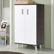 유니크가구 600 다용도 수납장 사선 다리형, 왠지화이트