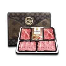 [홍천한우마을]1등급 한우암소 갈비선물세트, 13.[3칸]명품소갈비+명품꽃등심+갈비장