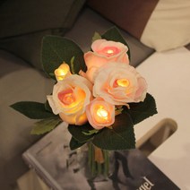 아트박스/비아케이스튜디오 베이비 핑크 스윗 로즈 부케 LED 무드등(화병 미포함)