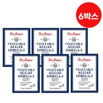 닥터브라이언 초임계 식물성 알티지 오메가3 DHA500mg 비타민 D E 임산부, 6박스(6개월분)