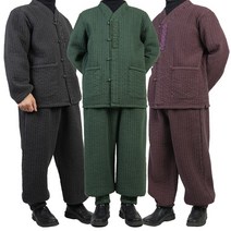 [정국바지] 40년 전통의 온고지신 생활한복 겨울용 누비 3피스 (개량한복)