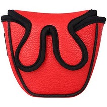 BIG TEETH 골프 미드 말렛 헤드 커버 센터 샤프트 퍼터 골프 클럽 프로텍터 Scotty Cameron Odyssey Taylo, 빨간색, 한 사이즈