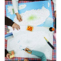 제주도 여행지도 + 핀스티커 - 제주 우리나라 여행 _ 0379EA