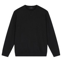 탑텐 22 FW 공용 플리스 기모 베이직 맨투맨 티셔츠 BK
