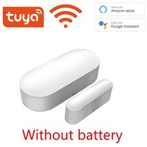 tuya wifi 도어 센서 내장 버즐 무선 자기 창 감지기 자석 스위치 열기 알람 스마트 라이프 앱 alexa google, 하얀