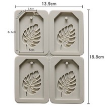 왁스타블렛 고체타블렛1pc 새로운 diy 실리콘 클레이 아로마 테라피 태블릿 선물 금형, 나뭇잎