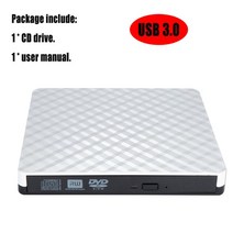 휴대용cd플레이어 휴대용 USB 3.0/2.0 DVD-ROM 광학 드라이브 외부 슬림 CD ROM 디스크 리더 데스크탑 PC 노트북 태블릿 프로 모션 DVD 플레이어, 04 NO.4 USB3.0, 04 NO.4 USB3.0