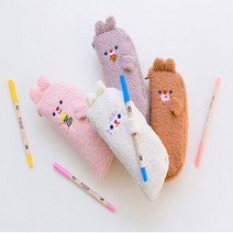 모스트 귀여운 뽀글이 펜슬파우치 뽀글이 필통, 흰색