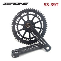 스프라켓 11 speed ZEROING-로드 바이크 2x10 /11/12 스피드 크랭크 체인 휠 CNC 50-34T 53-39T 더블 체인링 GXP 로드 접이식 자전거 크랭크셋, 04 Crank 53-39T_02 172.5mm, 1개